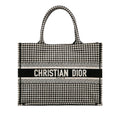 Dior Medium Houndstooth Embroidered Book Tote