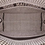 Dior Medium Houndstooth Embroidered Book Tote