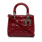 Dior Medium Patent Cannage Lady Dior (SHG-8YKOE0)