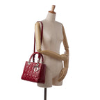 Dior Medium Patent Cannage Lady Dior (SHG-8YKOE0)