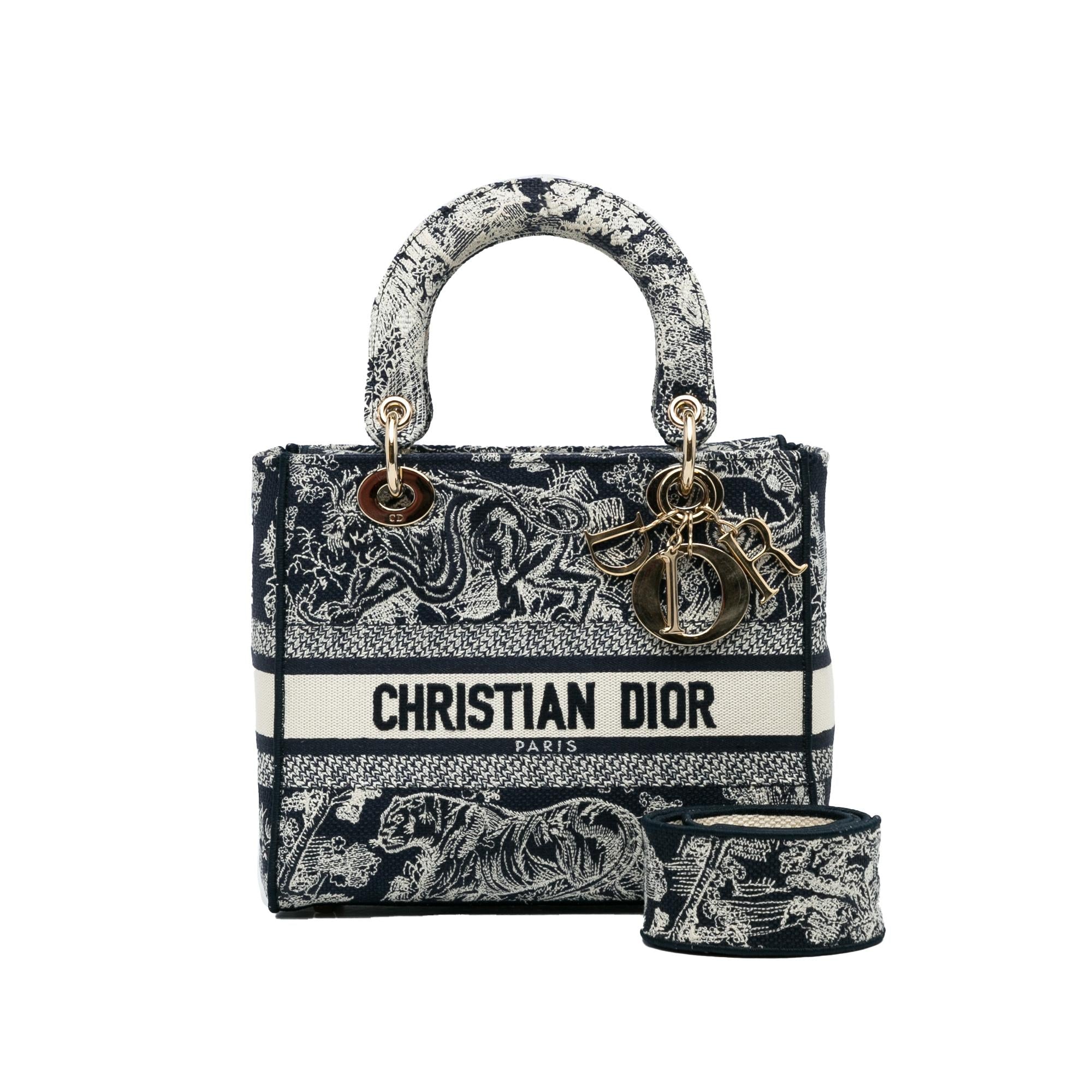 Dior Medium Toile de Jouy Lady D-Lite (SHG-fxD3ux)