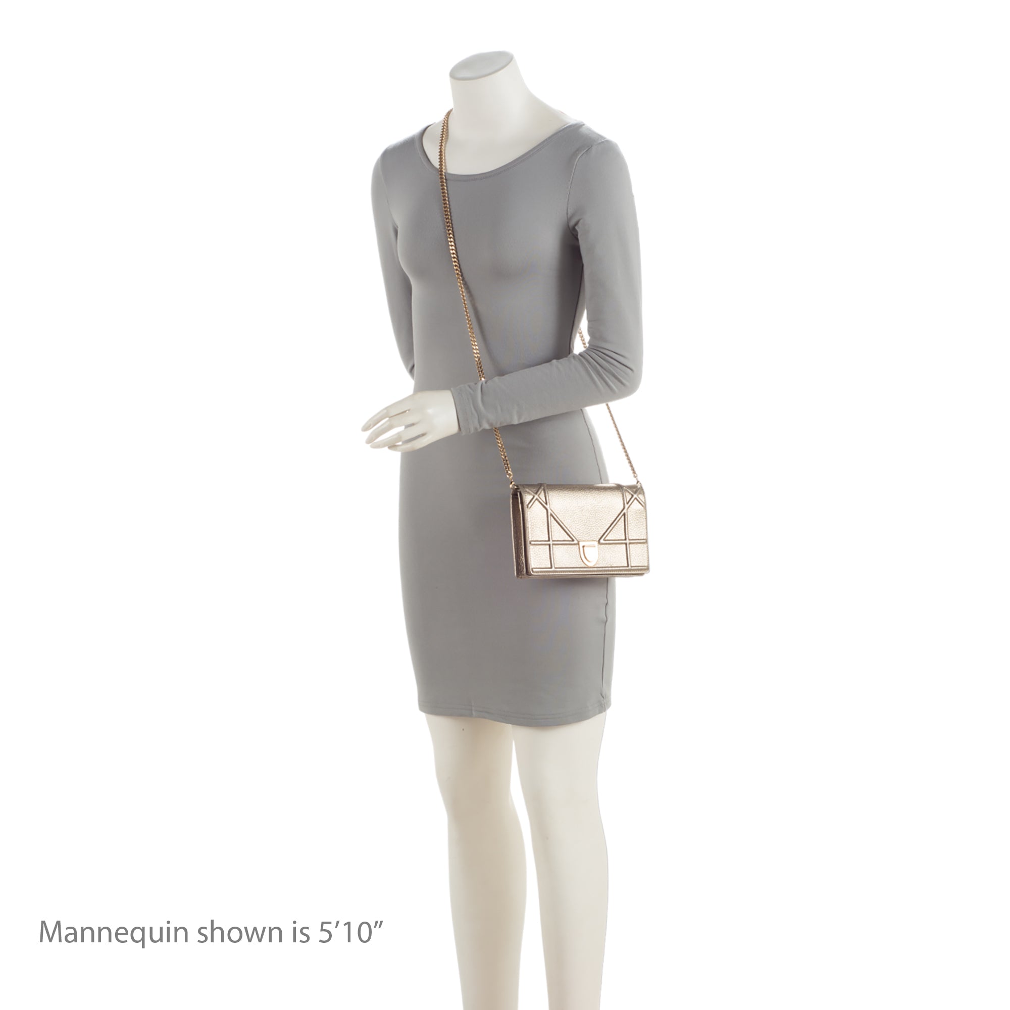 Dior Metallic Calfskin Diorama Wallet on Chain Bag (SHF-rpZnj7)