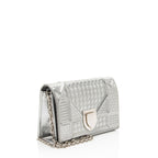 Dior Micro Cannage Metallic Calfskin Diorama Baby Shoulder Bag
