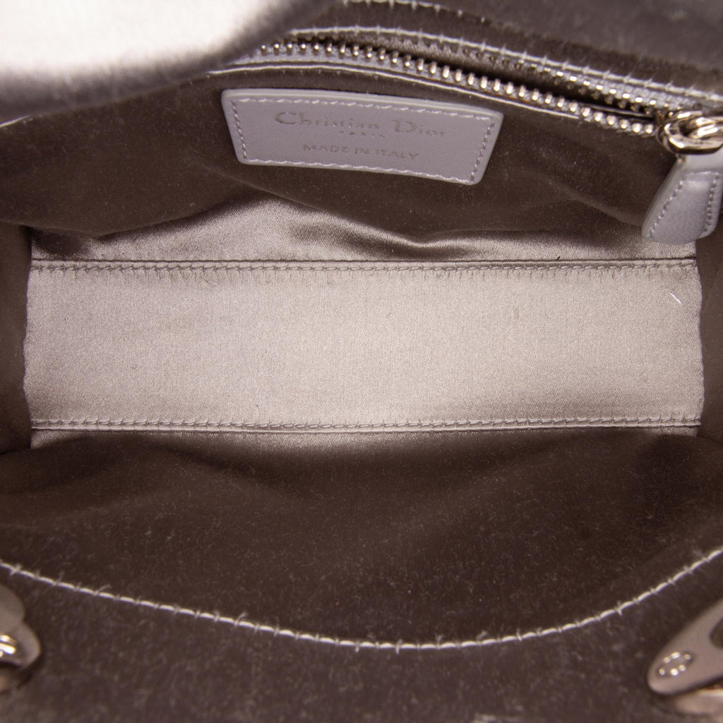 Dior Mini Beaded Satin Cannage Lady Dior (SHG-gwW3DC)