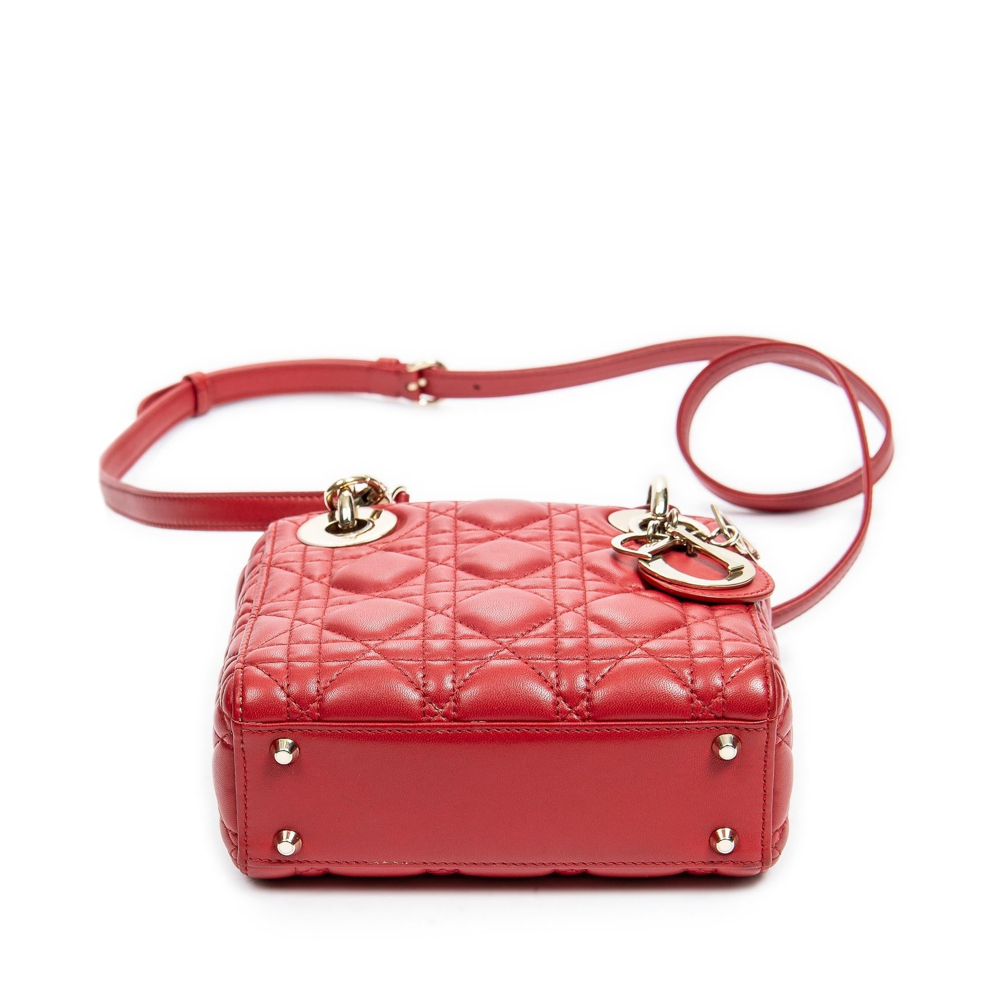 Dior Mini Cannage Lambskin Lady Dior (SHG-prKoEh)