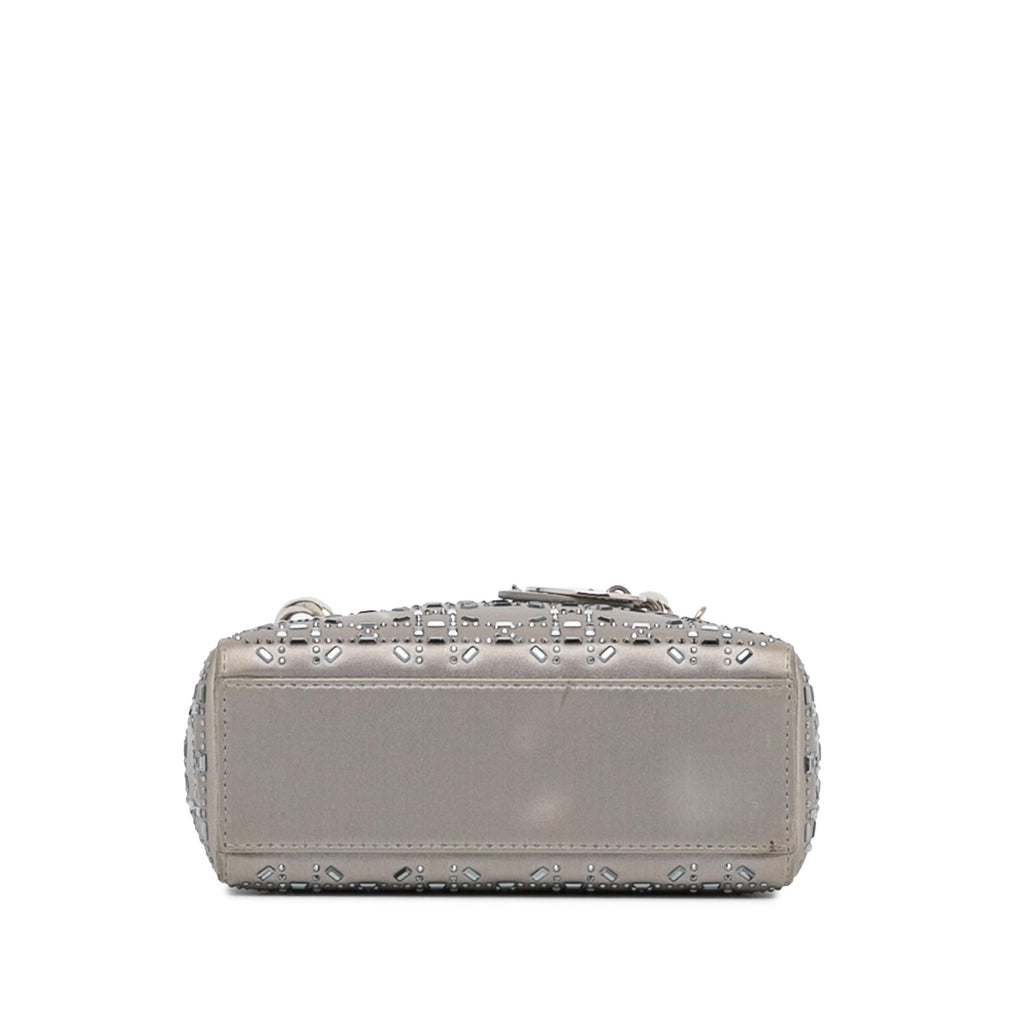 Dior Mini Crystal-Embellished Satin Lady Dior (SHG-aOljQE)