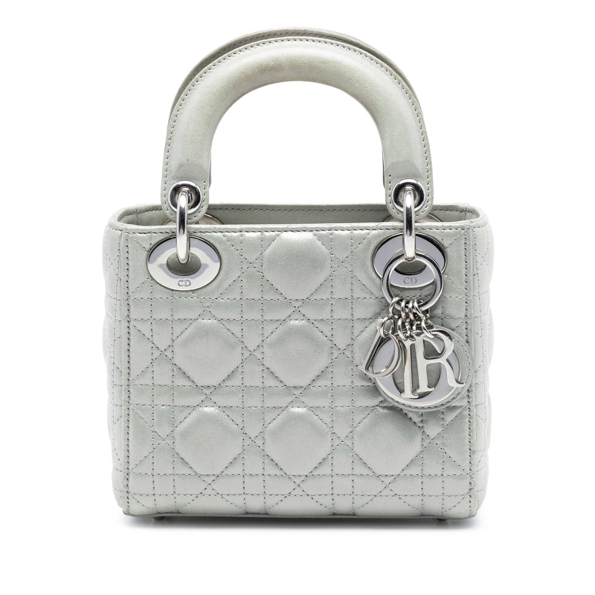 Dior Mini Iridescent Lambskin Cannage Lady Dior