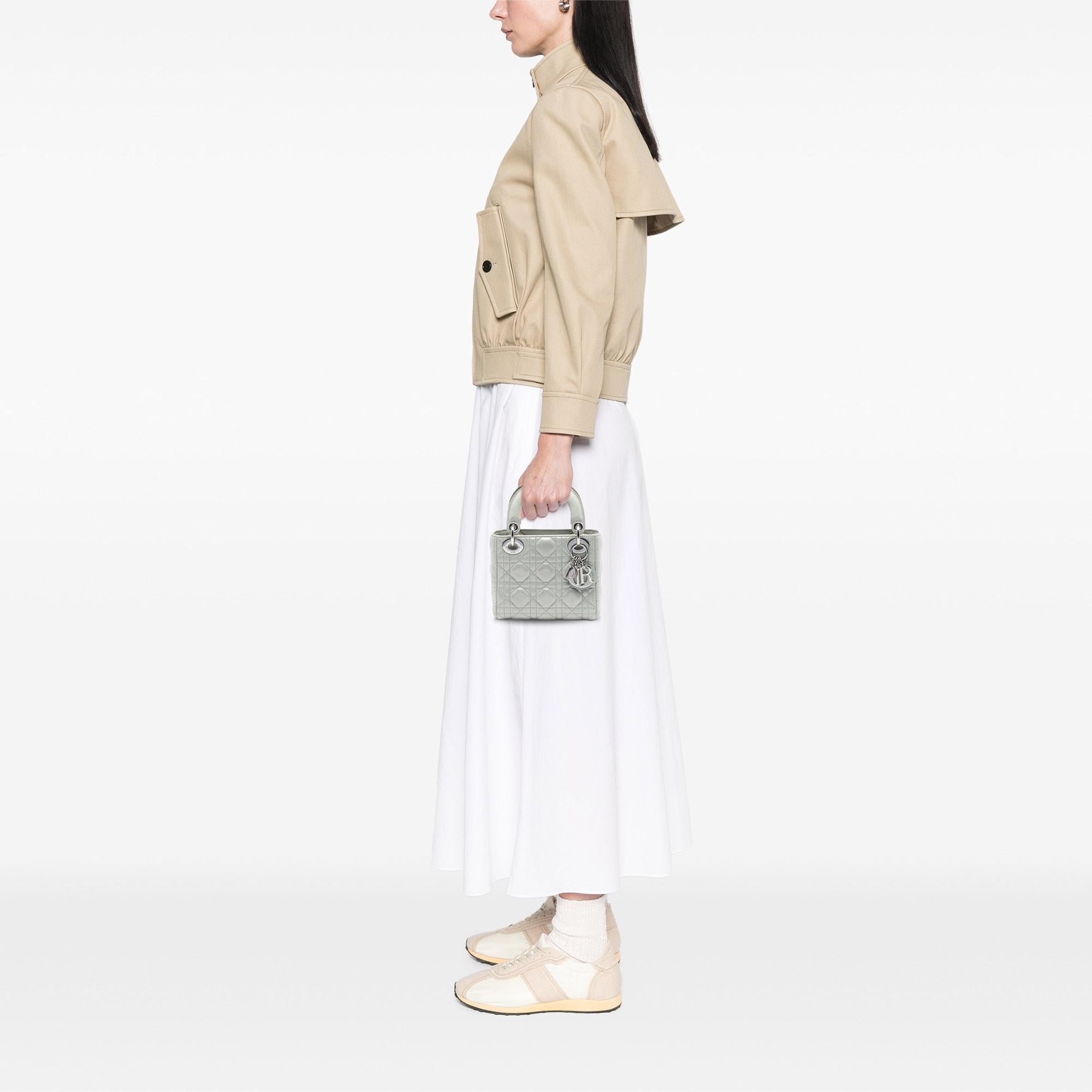 Dior Mini Iridescent Lambskin Cannage Lady Dior