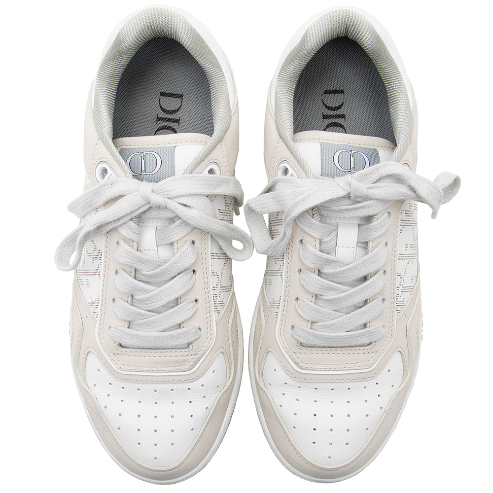 Dior Oblique Calfskin Nubuck Low Top Sneakers - Size 8.5 / 38.5 (SHF-19913)