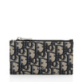 Dior Oblique Grained Calfskin Zipped Card Holder