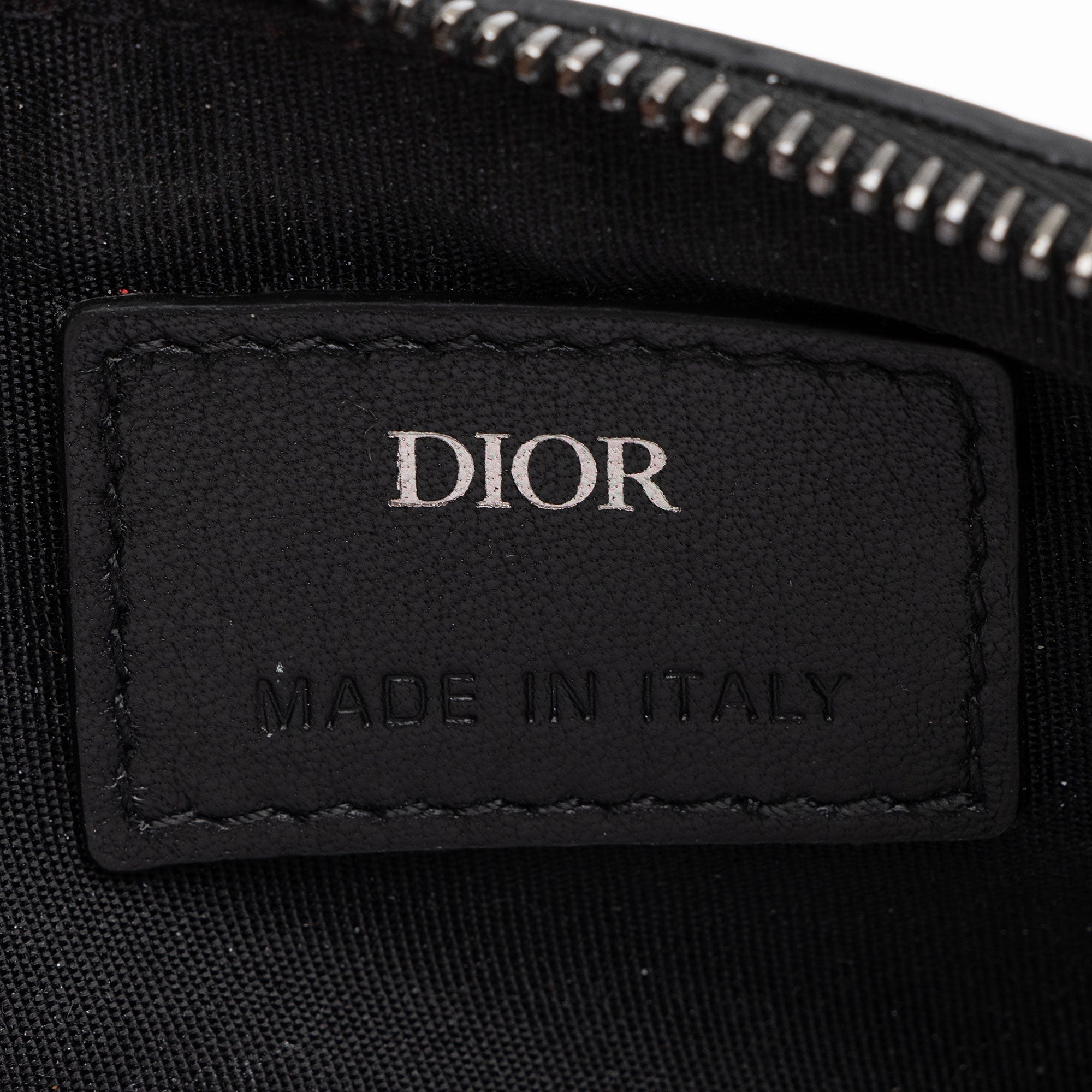 Dior Oblique Grained Calfskin Zipped Card Holder