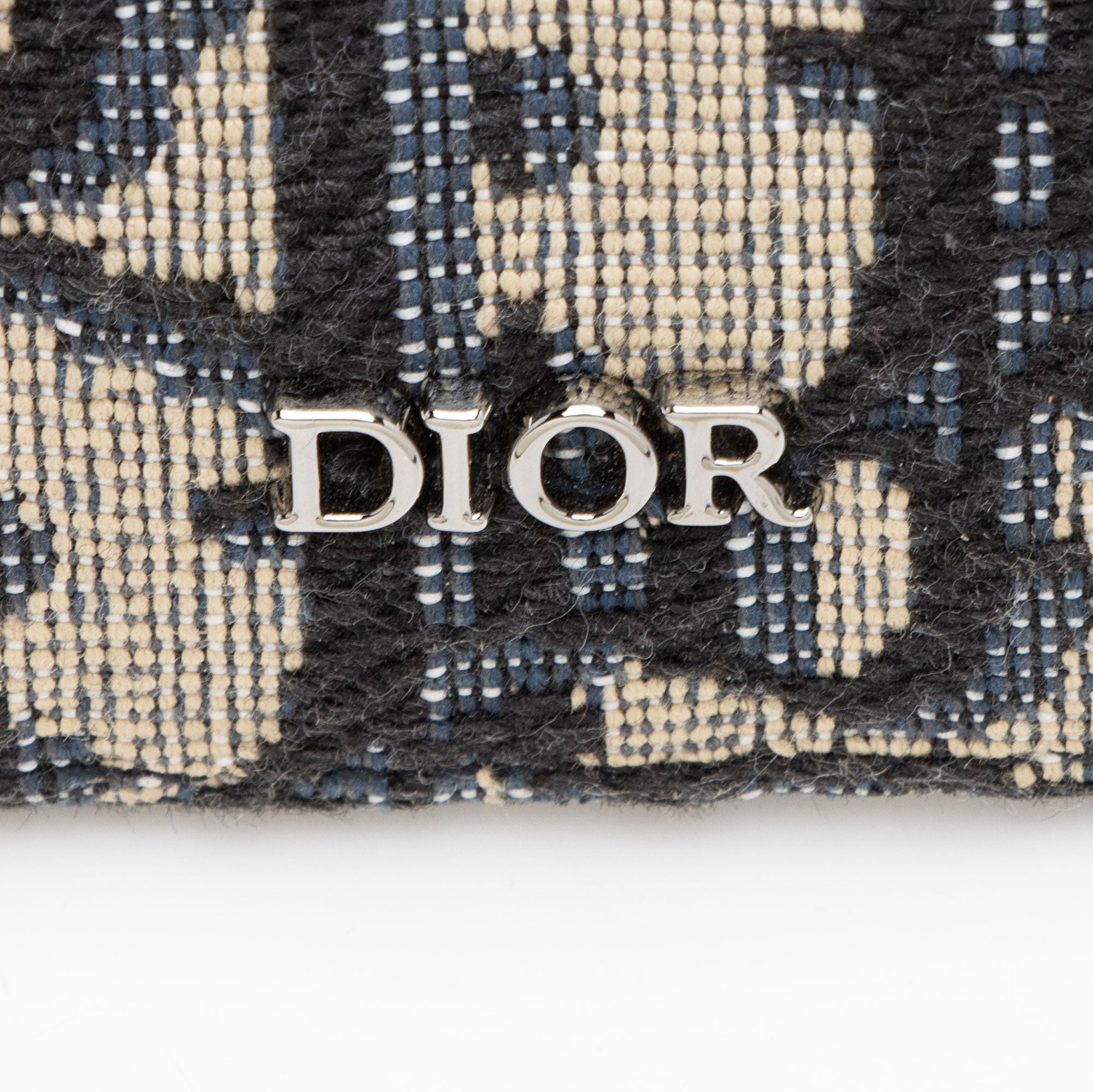 Dior Oblique Grained Calfskin Zipped Card Holder