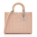 Dior Patent Leather Lady Dior Large Tote (SHF-22412)