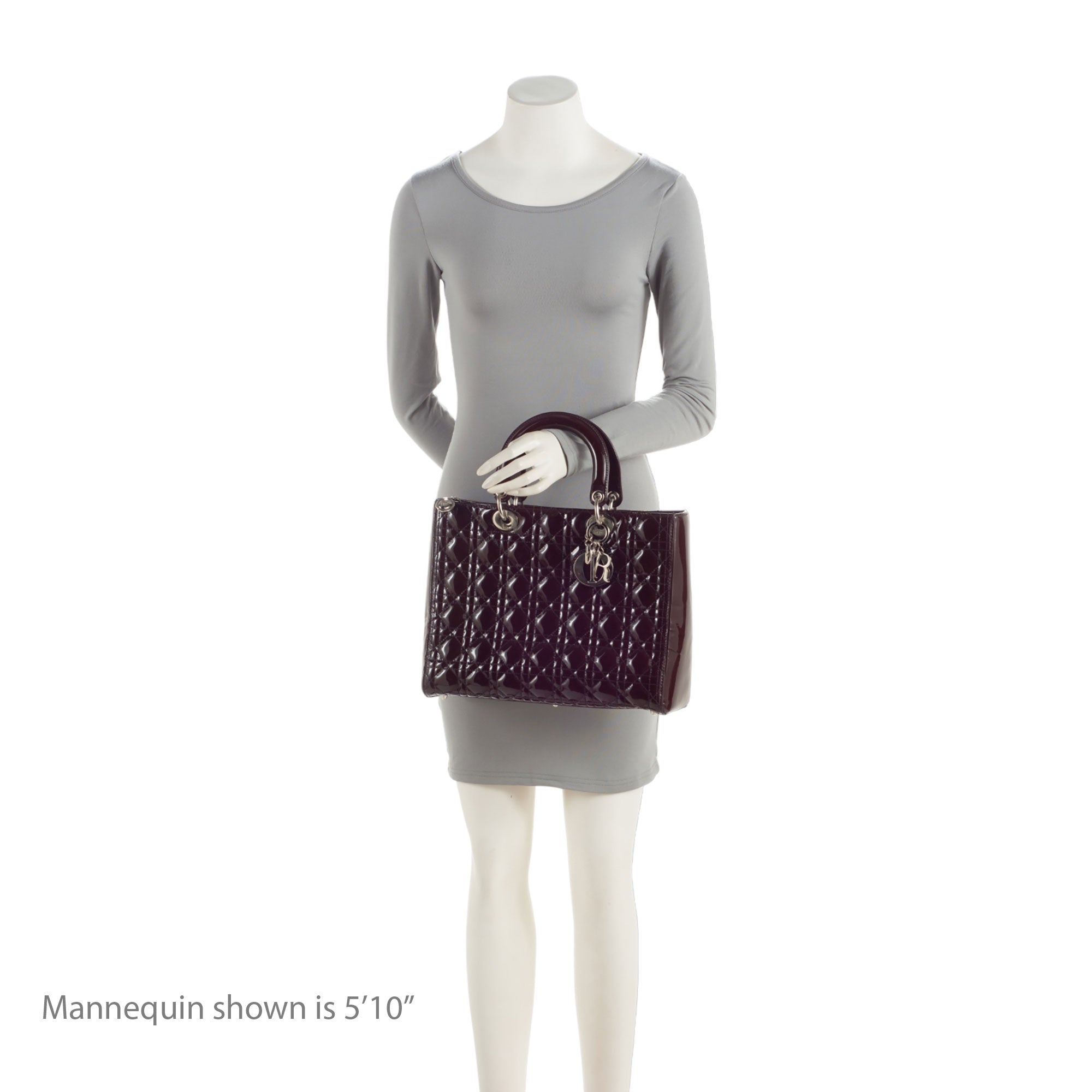 Dior Patent Leather Lady Dior Large Tote (SHF-5trAE8)