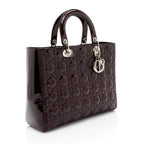 Dior Patent Leather Lady Dior Large Tote (SHF-5trAE8)