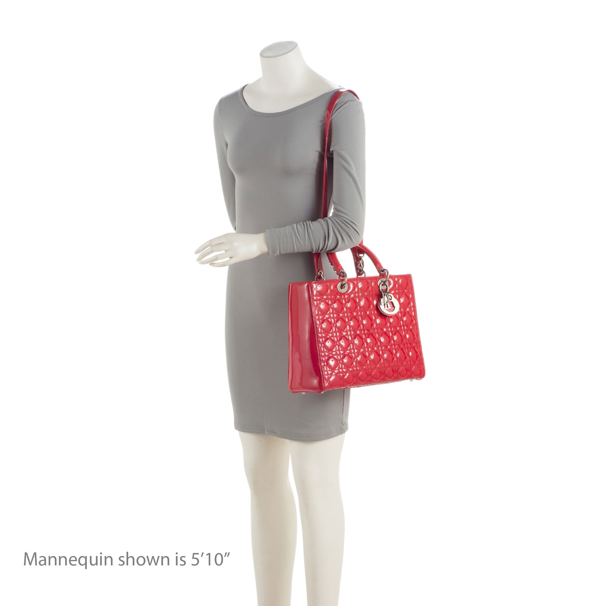 Dior Patent Leather Lady Dior Large Tote (SHF-Fvh4jH)