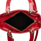 Dior Patent Leather Lady Dior Medium Tote (SHF-22059)
