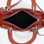 Dior Patent Leather Lady Dior Medium Tote (SHF-23564)