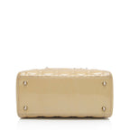 Dior Patent Leather Lady Dior Medium Tote (SHF-595Avu)