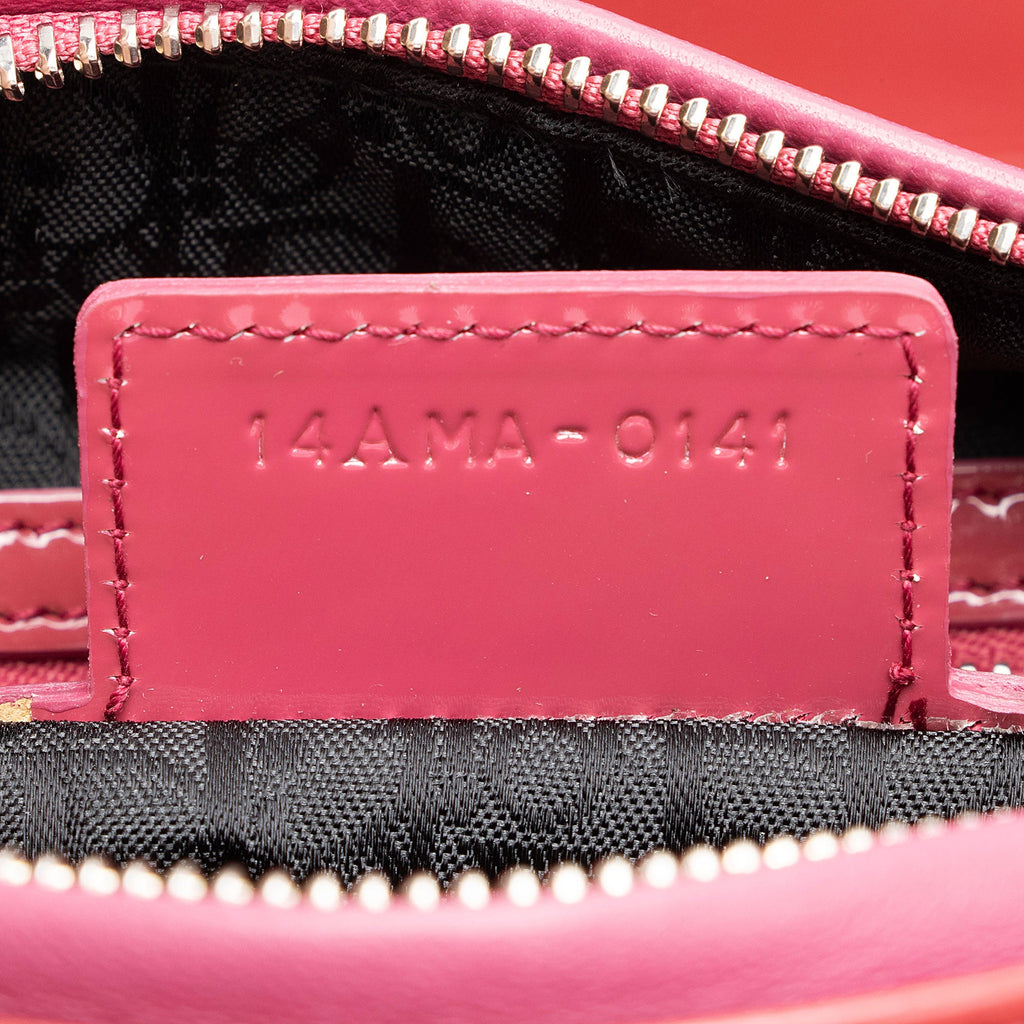 Dior Patent Leather Lady Dior Medium Tote (SHF-9SFjWH)