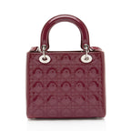 Dior Patent Leather Lady Dior Medium Tote (SHF-Tr4vgf)