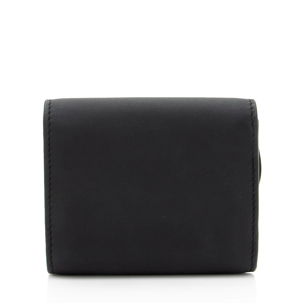 Dior Ultra Matte Calfskin Saddle Lotus Compact Wallet