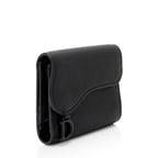 Dior Ultra Matte Calfskin Saddle Lotus Compact Wallet