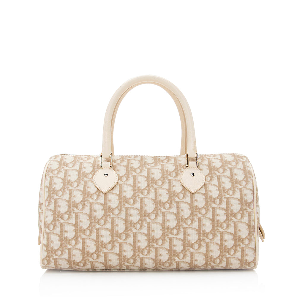 Dior Vintage Embroidered Flowers Satchel (SHF-21051)