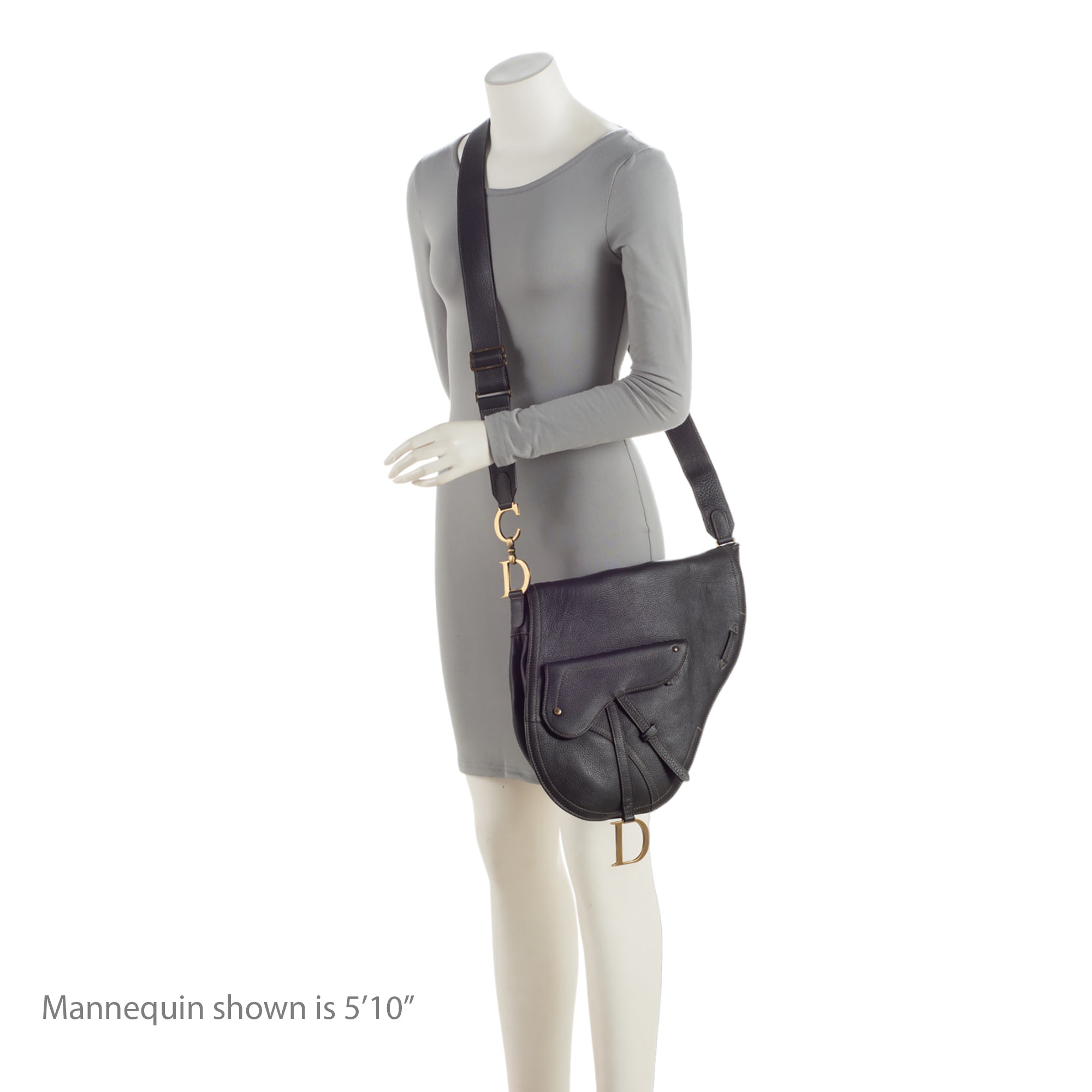Dior Vintage Leather Baudrier Saddle Bag (SHF-uAI7sS)