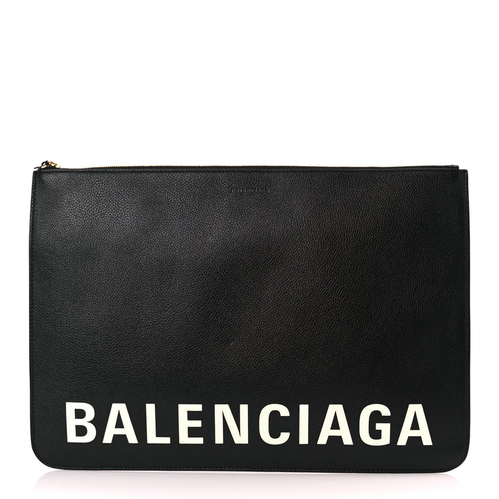 Balenciaga Large Cash Pouch With Handle Black