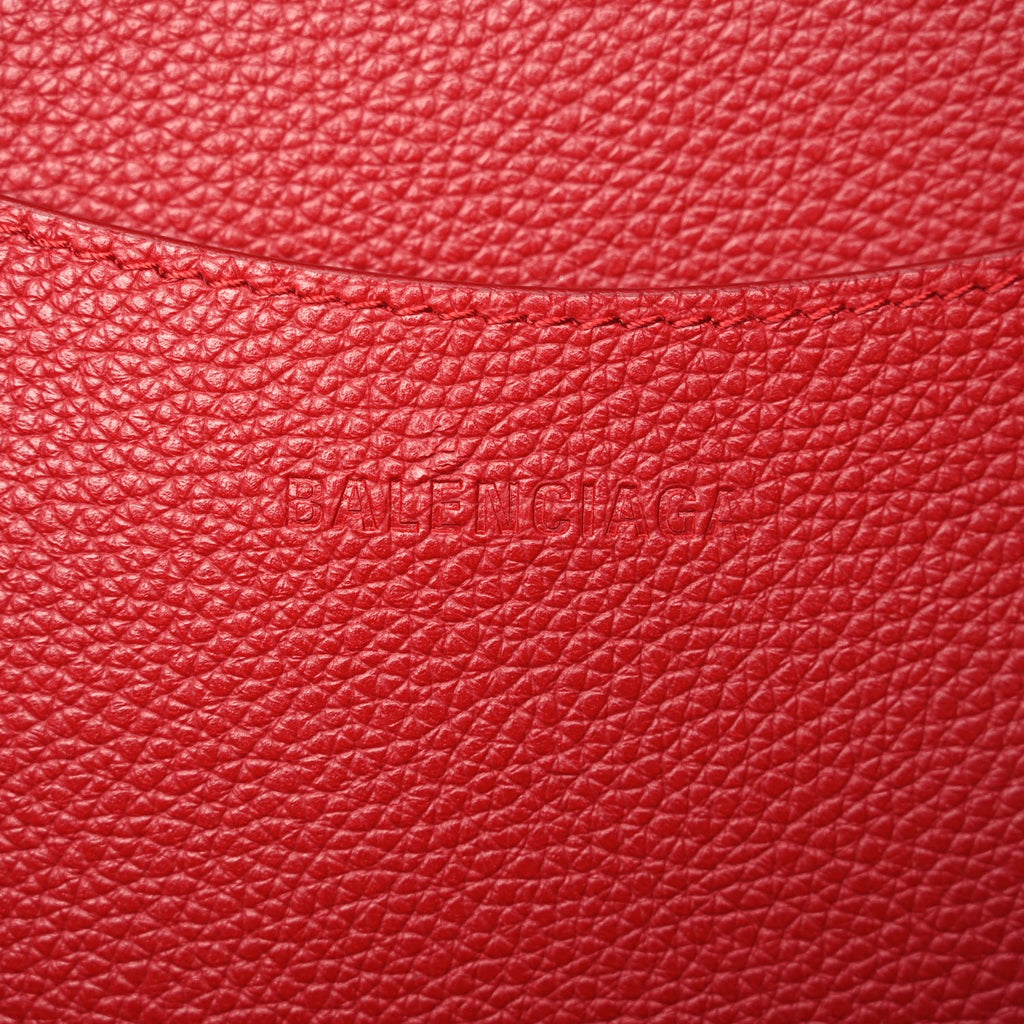 Balenciaga Grained Calfskin Neo Classic Gold Hardware Large Top Handle Bag Medium Red