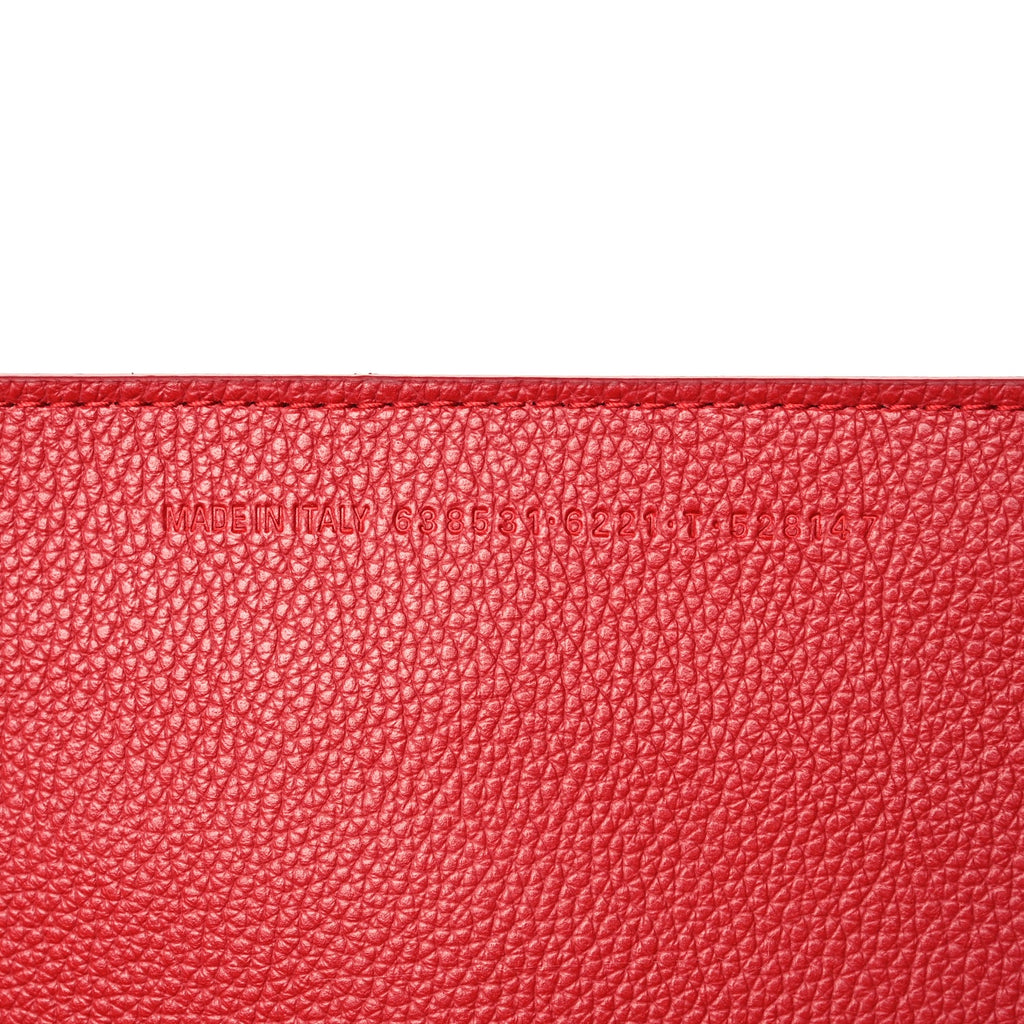 Balenciaga Grained Calfskin Neo Classic Gold Hardware Large Top Handle Bag Medium Red