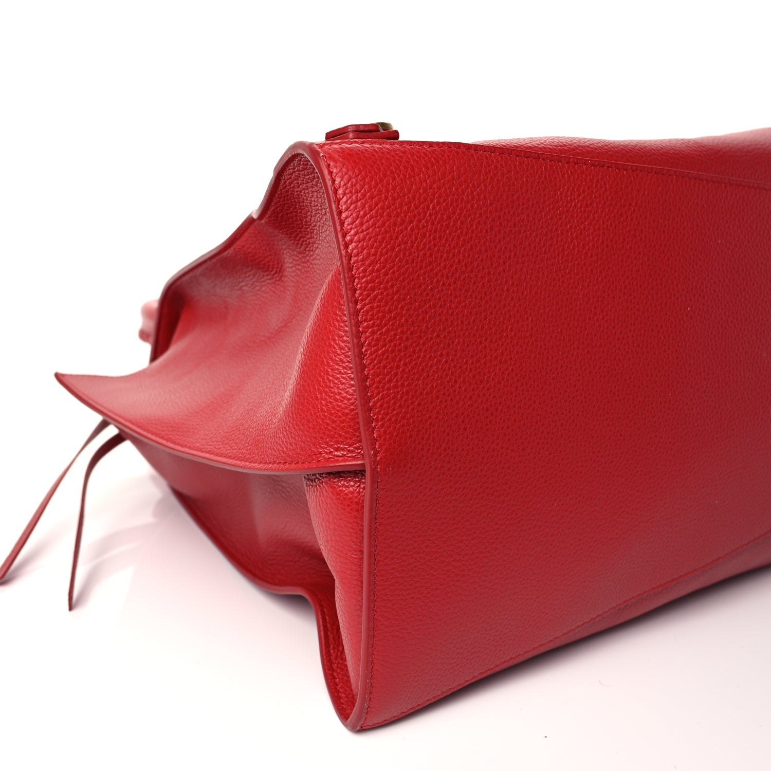 Balenciaga Grained Calfskin Neo Classic Gold Hardware Large Top Handle Bag Medium Red