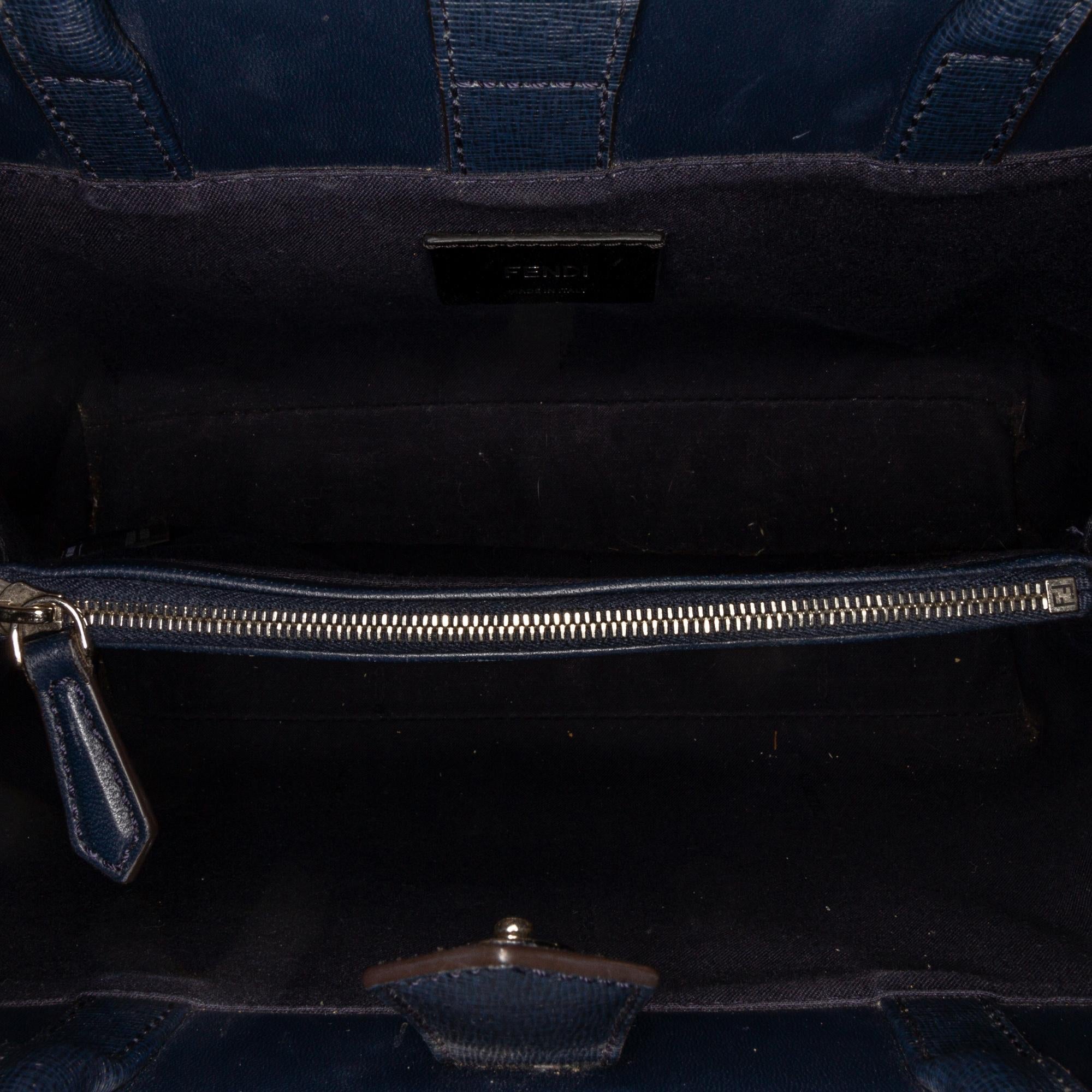Fendi Bicolor 2Jours Leather Satchel (SHG-32744)