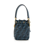 Fendi FF Embossed Calfskin Mon Tresor Mini Bucket Bag (SHF-16308)