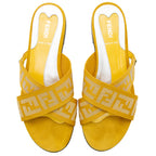 Fendi FF Slide Sandals - Size 7 / 37 (SHF-17944)