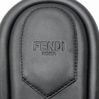 Fendi Leather Baguette FF Cutout Heel Mules - Size 7.5 / 37.5