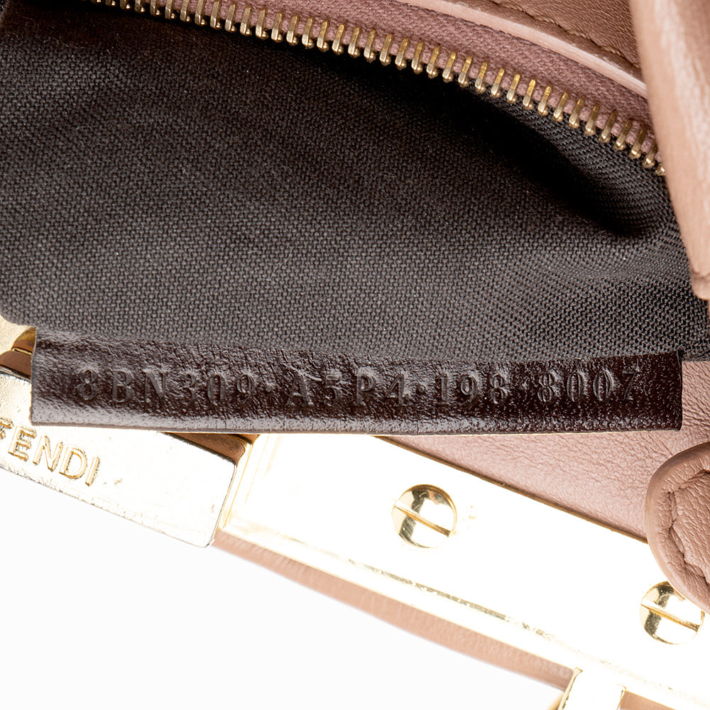 Fendi Leather Crystal Peekaboo XS Shoulder Bag (SHF-19840)