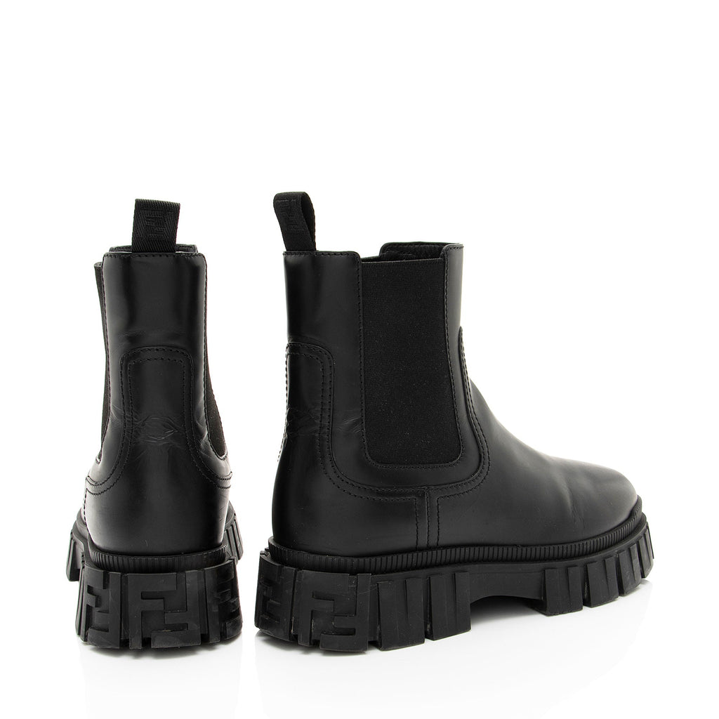 Fendi Leather Force Chelsea Boots - Size 7.5 / 37.5 (SHF-JzrAmk)