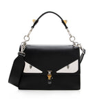 Fendi Leather Monster Eyes Kan I Medium Shoulder Bag (SHF-16010)