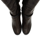 Fendi Leather Selleria Platform Knee High Boots - Size 8 / 38