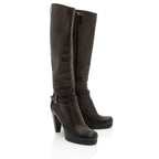 Fendi Leather Selleria Platform Knee High Boots - Size 8 / 38