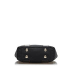 Fendi Leather-Trimmed Zucchino Tote (SHG-36075)