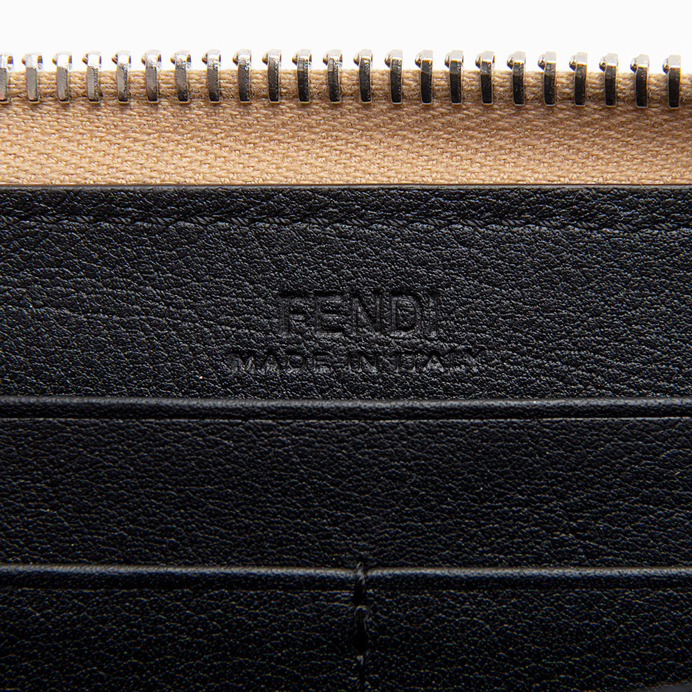 Fendi Leather Zip Around Wallet (SHF-12618)