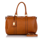 Fendi Linda Leather Boston Bag (SHG-26676)