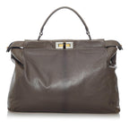 Fendi Peekaboo Leather Satchel (SHG-30047)