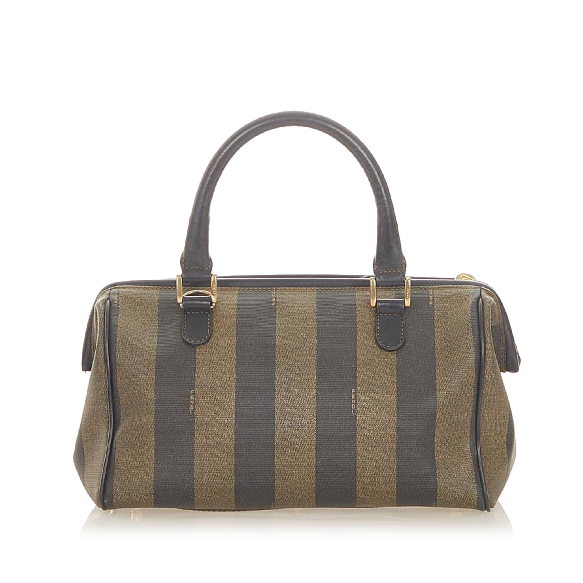 Fendi Pequin Boston Bag (SHG-19584)