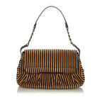 Fendi Pequin Velvet Shoulder Bag (SHG-28518)
