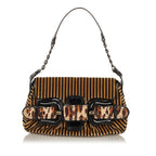Fendi Pequin Velvet Shoulder Bag (SHG-28518)