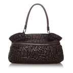 Fendi Puckered Bubble Leather Chef Shoulder Bag (SHG-29866)